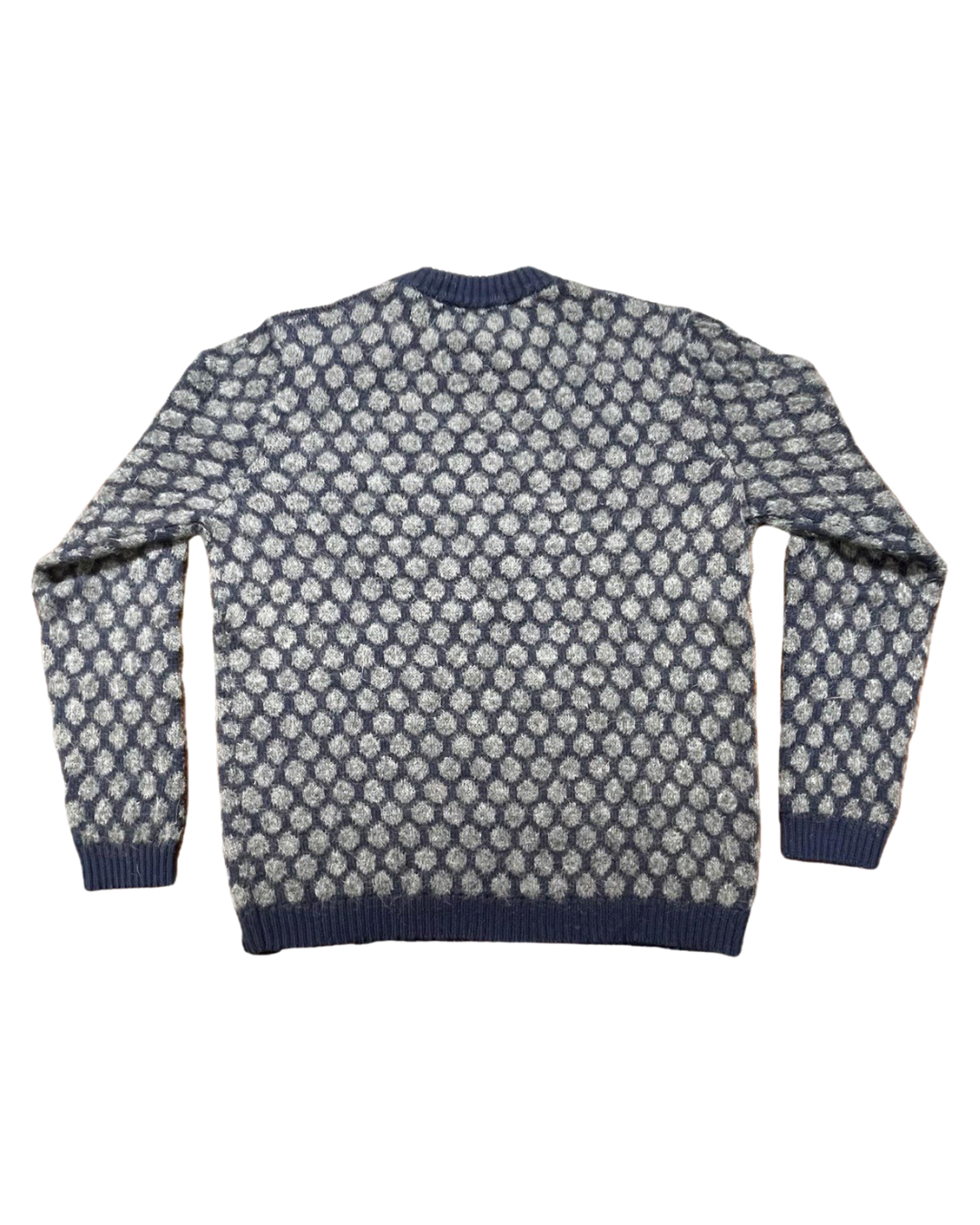 Maglione uomo a pois in cashwool e mohair STYLE MEMORIES PAUL WV-WM P.NEWMAN60BLU-GRIGIO RAKKI 