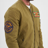 DAYTONA 73 Bomber uomo in cotone verde khaki Corpus 