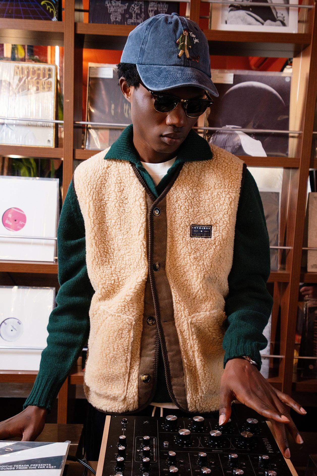 INTHEBOX Gilet orsetto bottoni beige 