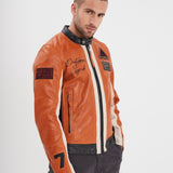 DAYTONA 73 Giacca in pelle arancione uomo Boller 