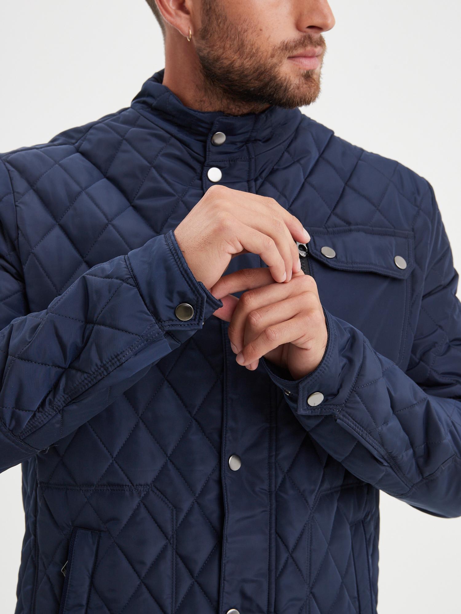 DAYTONA 73 Giacca trapuntata uomo in nylon blu Darrington 