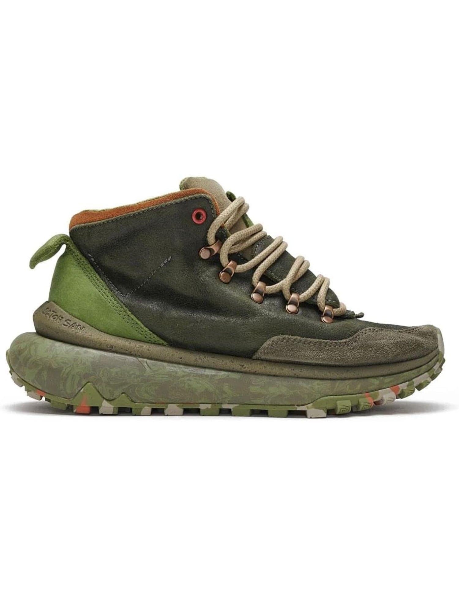 SATORISAN Stivaletti unisex in pelle verde muschio Kiso Metta Premium 