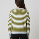 BE YOU GERALDINEALASIO Maglia Benedicta verde/bianco 