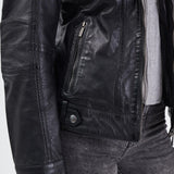 ROSE GARDEN Giubbotto Silene in pelle nero 