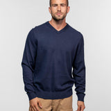 DAYTONA 73 Maglia uomo Ayulo con collo a V blu 