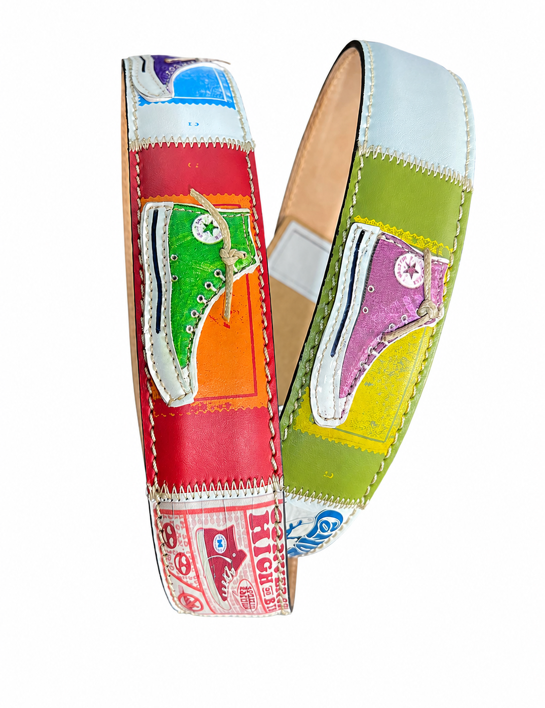 RED BELTS Cintura artigianale in pelle All Star 