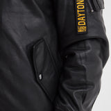 DAYTONA 73 Giacca in pelle nera uomo Redmond 