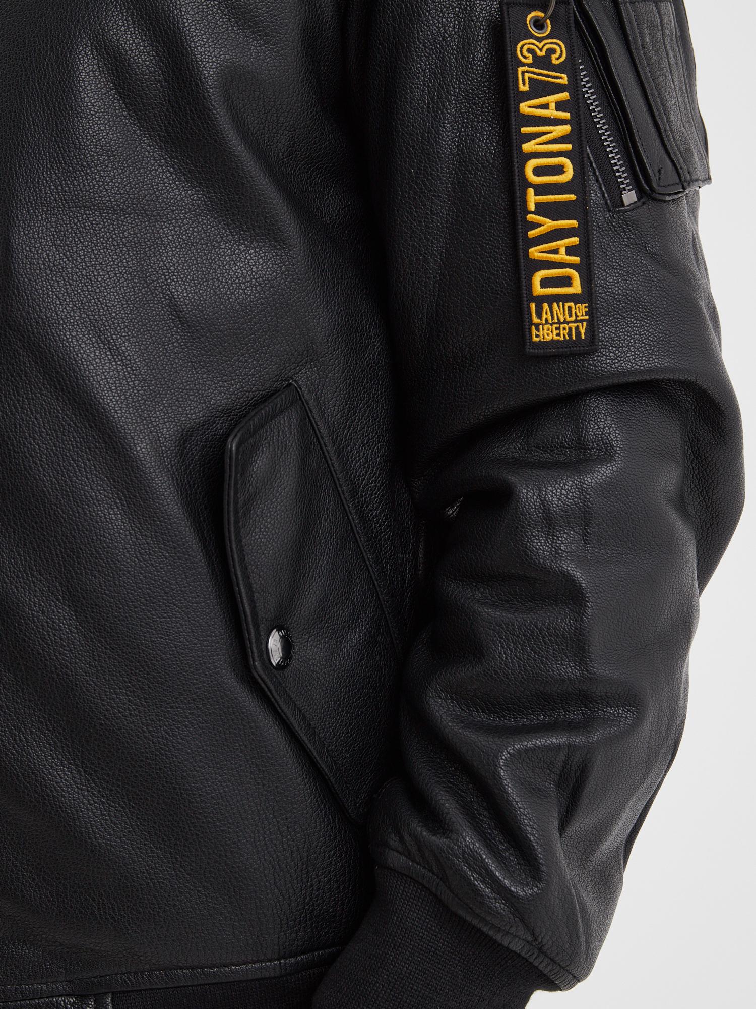 DAYTONA 73 Giacca in pelle nera uomo Redmond 