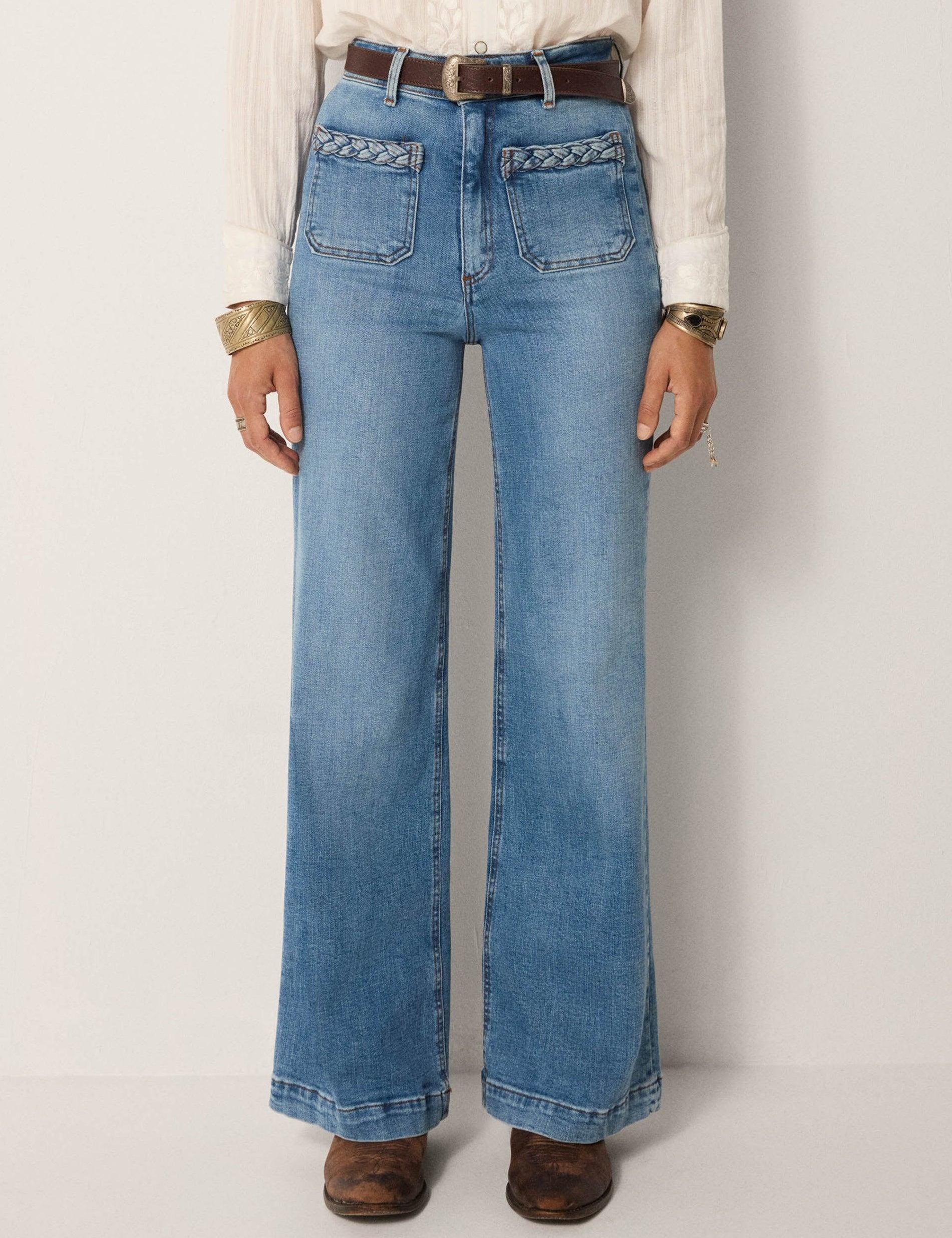 MAISON HOTEL Pantaloni donna Giuletta Light Blue Denim 