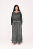 Pantalone modello palazzo Light in misto lana emerald gray