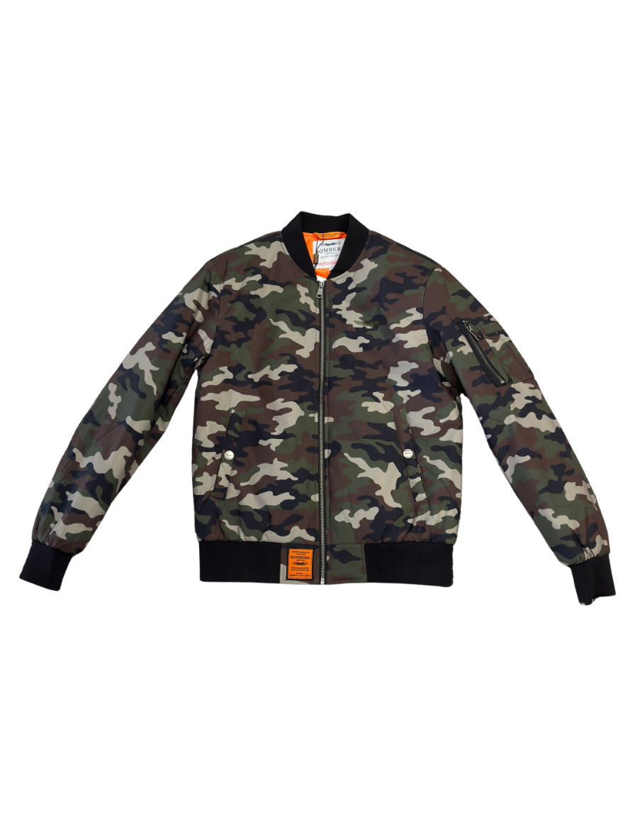 BOMBERS ORIGINAL Bomber Max Camo camouflage imbottito con zip frontale 
