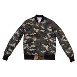 BOMBERS ORIGINAL Bomber Max Camo camouflage imbottito con zip frontale 