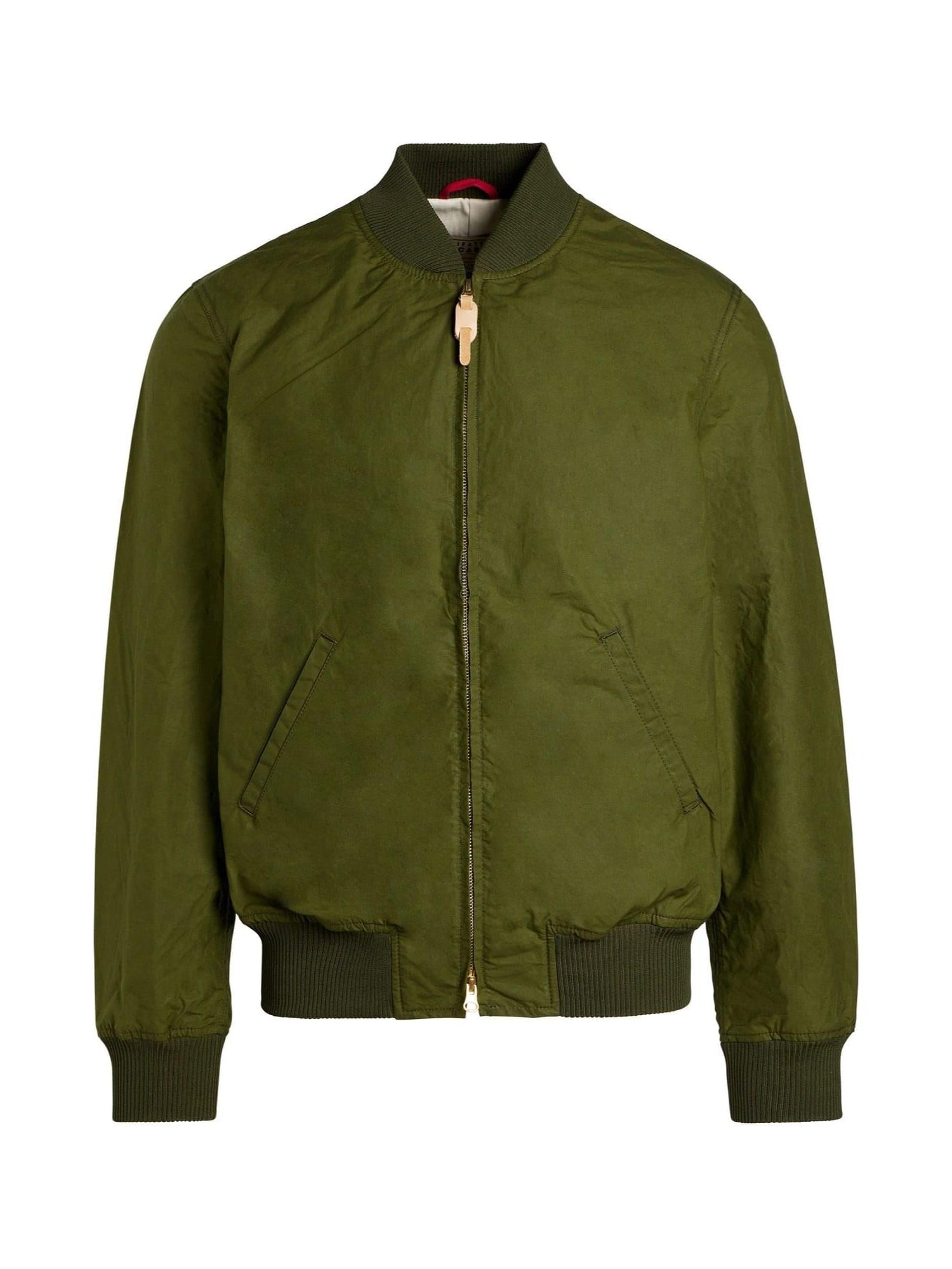 MANIFATTURA CECCARELLI Bomber uomo light green in cotone idrorepellente 