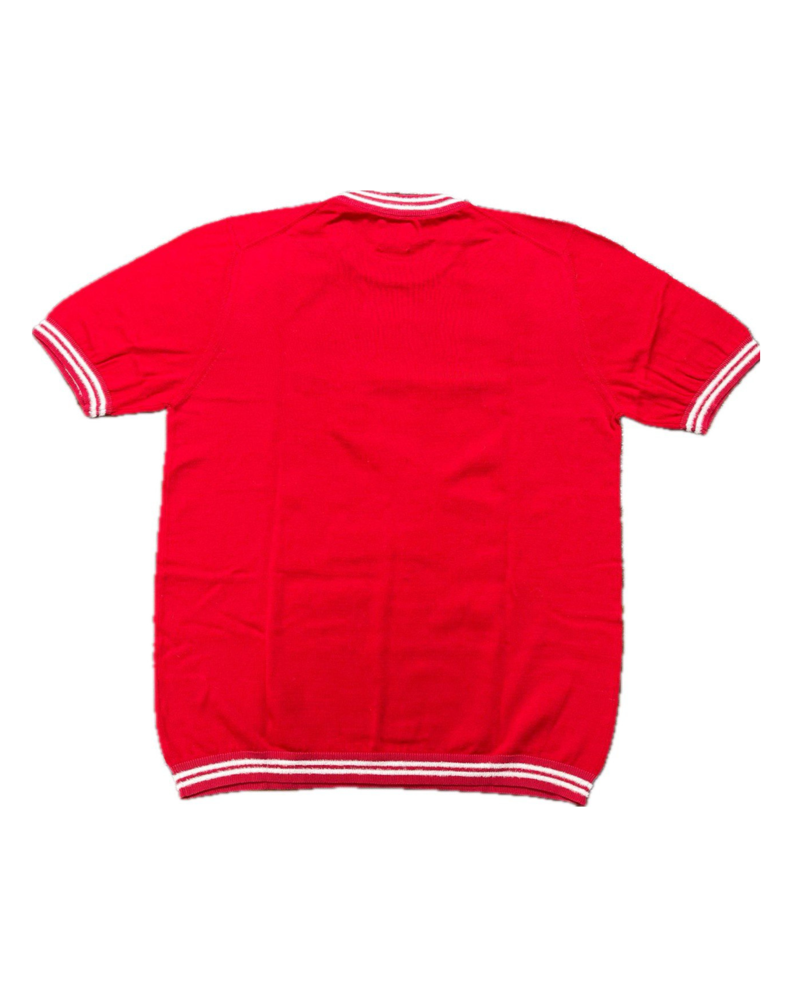 RAKKI Maglia unisex T-Crown cotone rosso vintage 