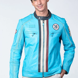 STEVE MCQUEEN Giacca uomo Liam Norse Blue in pelle di montone 