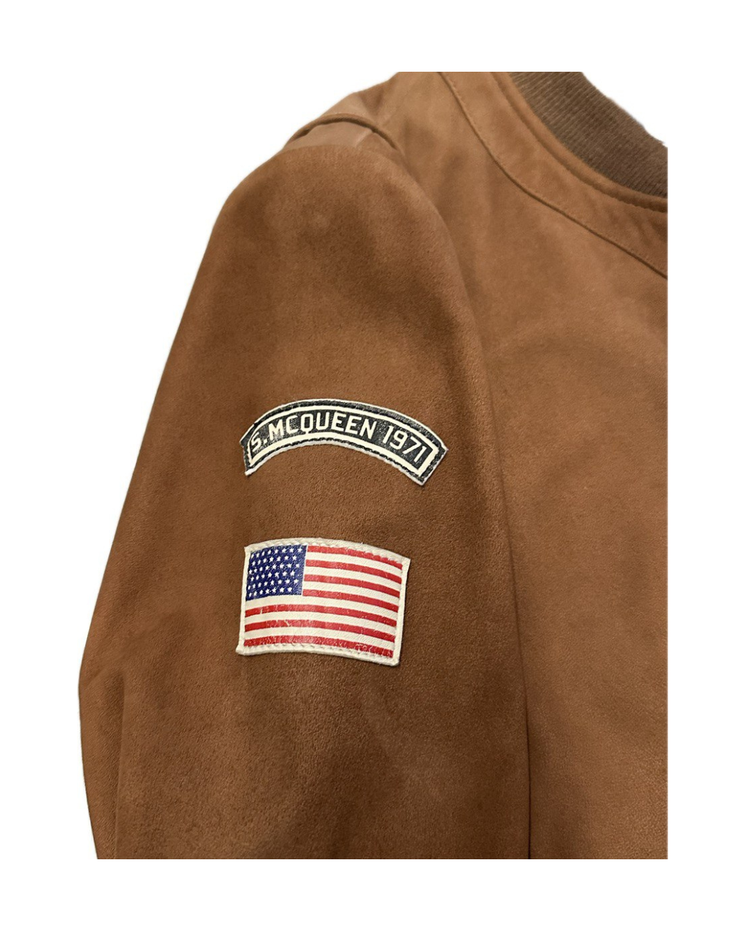 STEVE MCQUEEN Giacca uomo in pelle scamosciata Stan Havane 