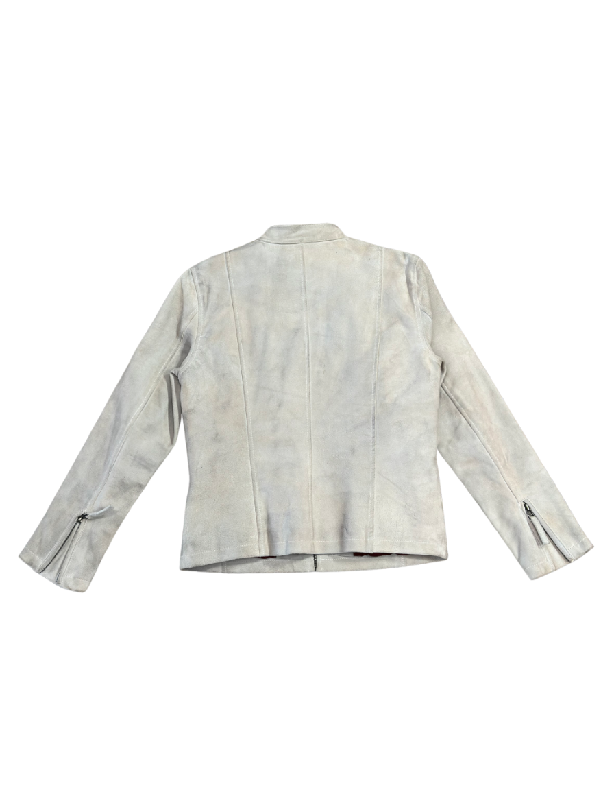 WARSON Giacca donna in pelle Grand Prix bianco 