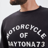 DAYTONA 73 Felpa Motorcycle Sweat Nera Uomo 