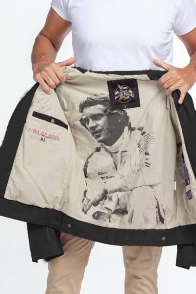 STEVE MCQUEEN Giubbotto uomo Charlie Sheep Crown Noir in pelle montone L 