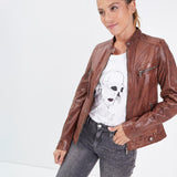 ROSE GARDEN Giubbotto Silene in pelle bison 