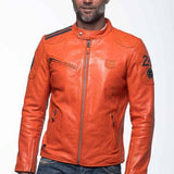LE MANS Giubbotto uomo Duff4 Orange pelle montone 2XL 