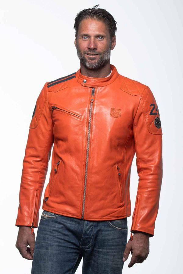 LE MANS Giubbotto uomo Duff4 Orange pelle montone 2XL 