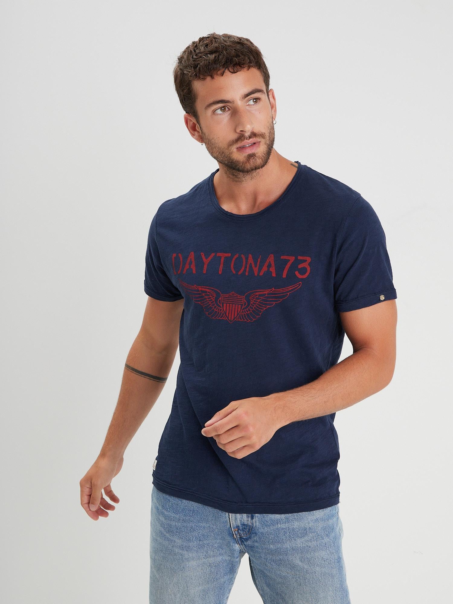 DAYTONA 73 T-shirt uomo American Slub navy 