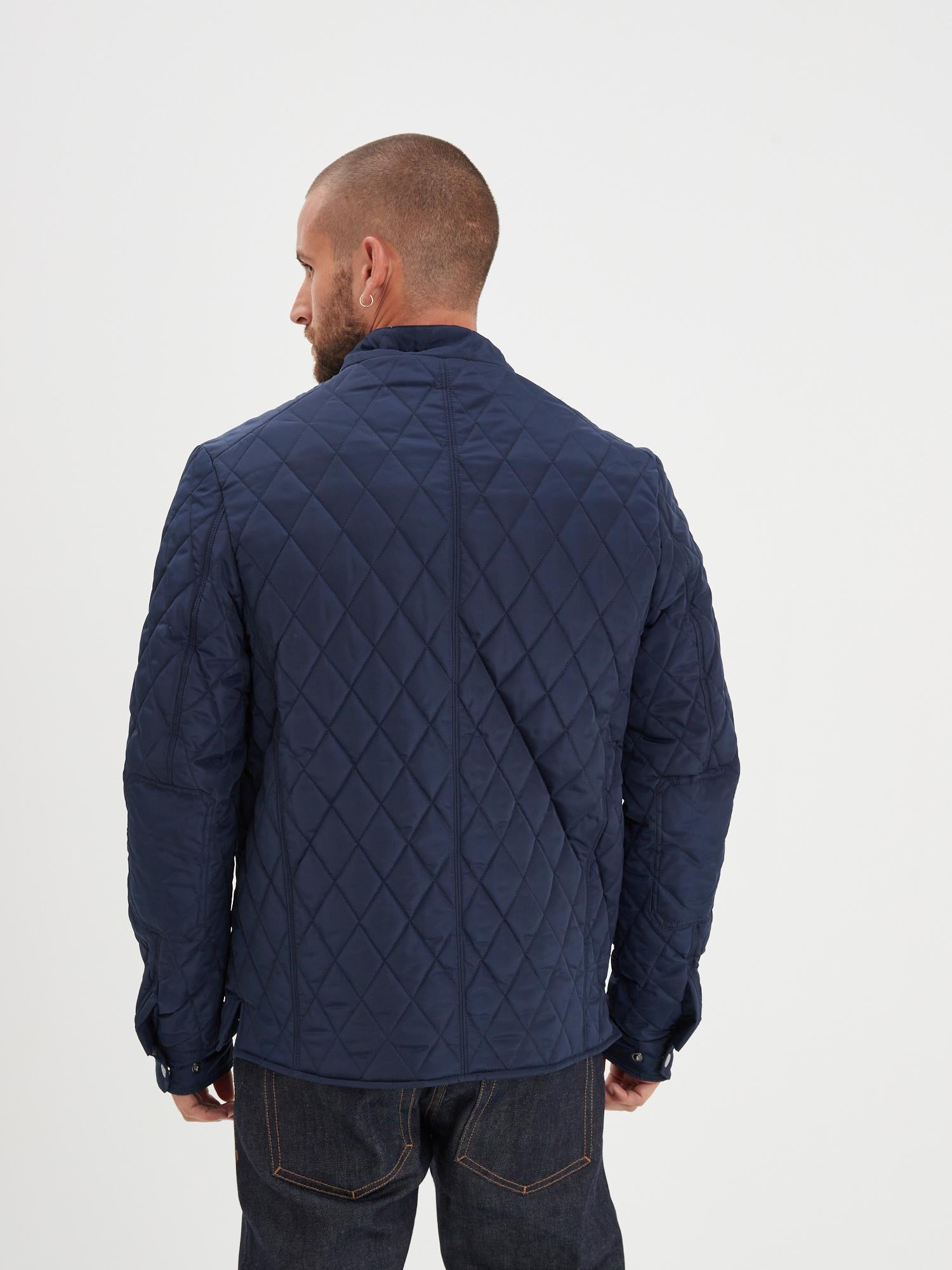 DAYTONA 73 Giacca trapuntata uomo in nylon blu Darrington 