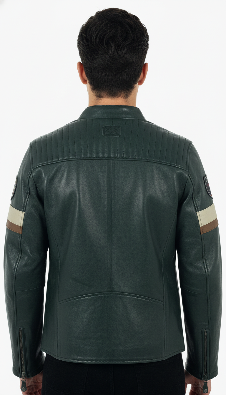 STEVE MCQUEEN Giubbotto uomo in pelle Bill Petrol 