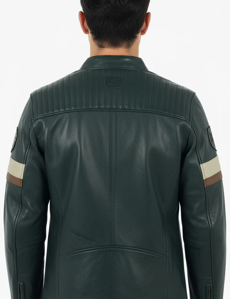 STEVE MCQUEEN Giubbotto uomo in pelle Bill Petrol 