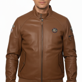 STEVE MCQUEEN Giacca uomo in pelle havane Harry 