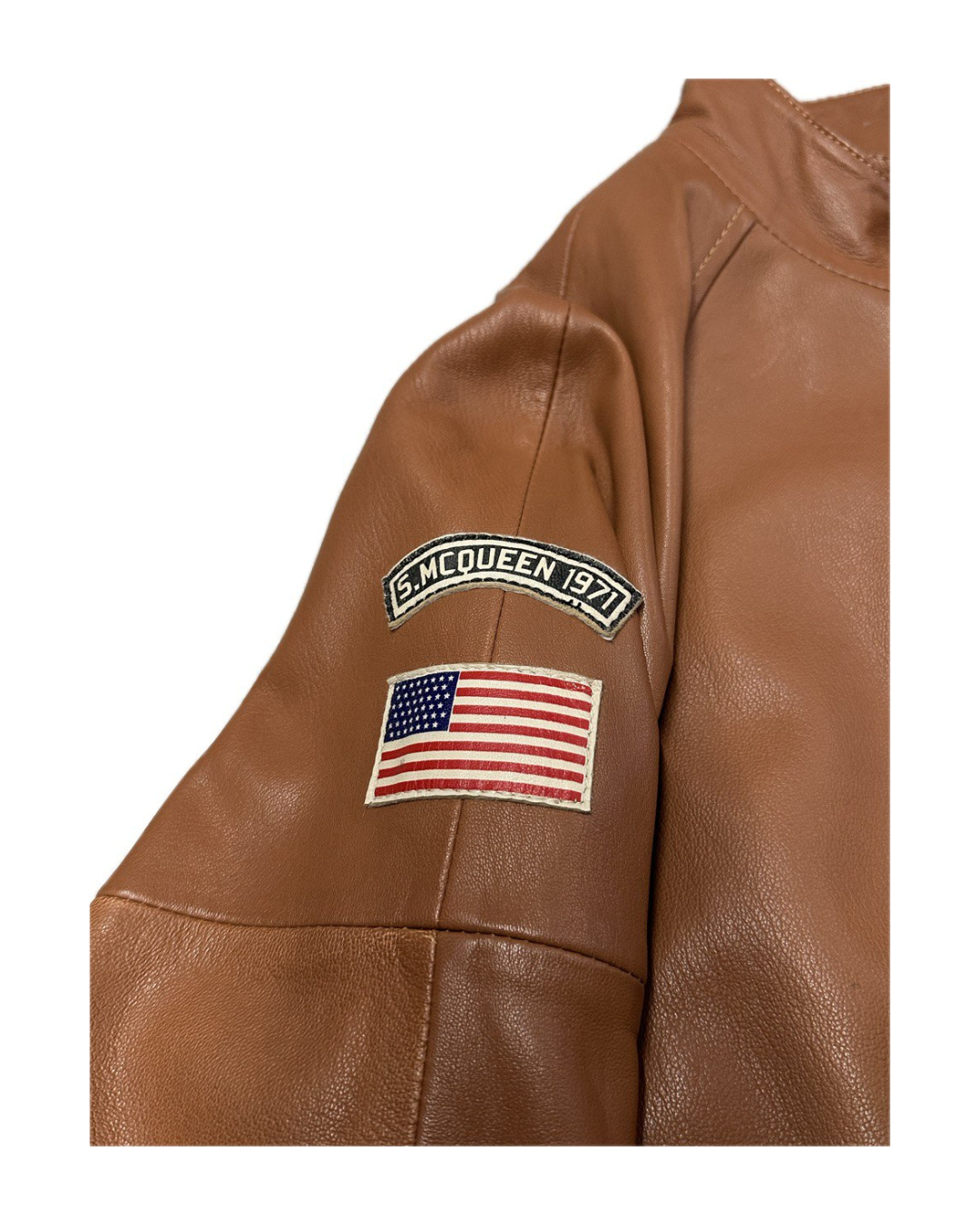 STEVE MCQUEEN Giacca uomo in pelle havane Harry 