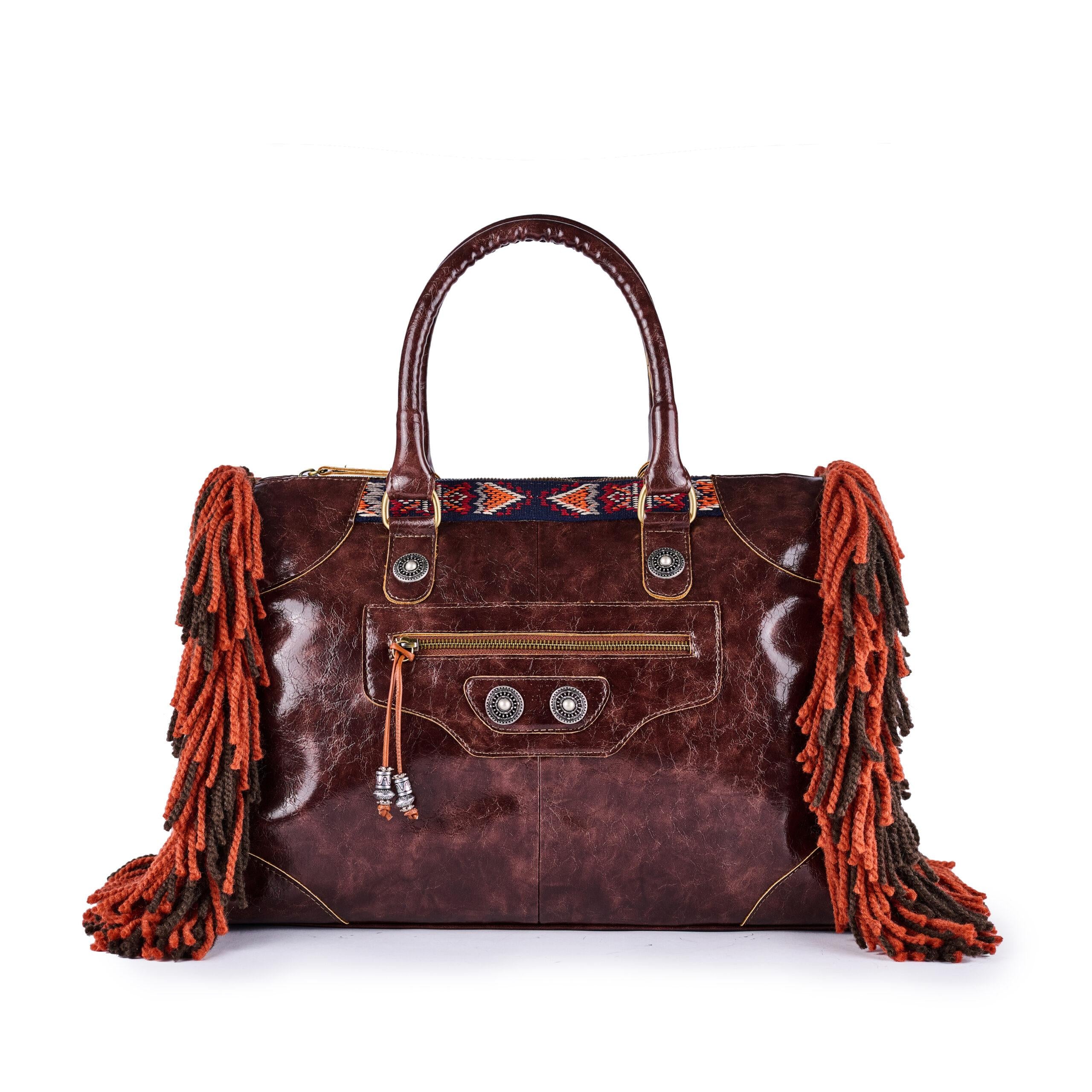 VIAMAIL BAG Borsa donna Amelie Lux in ecopelle con frange 