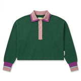 OOF WEAR Polo donna tennis manica lunga in cotone verde 