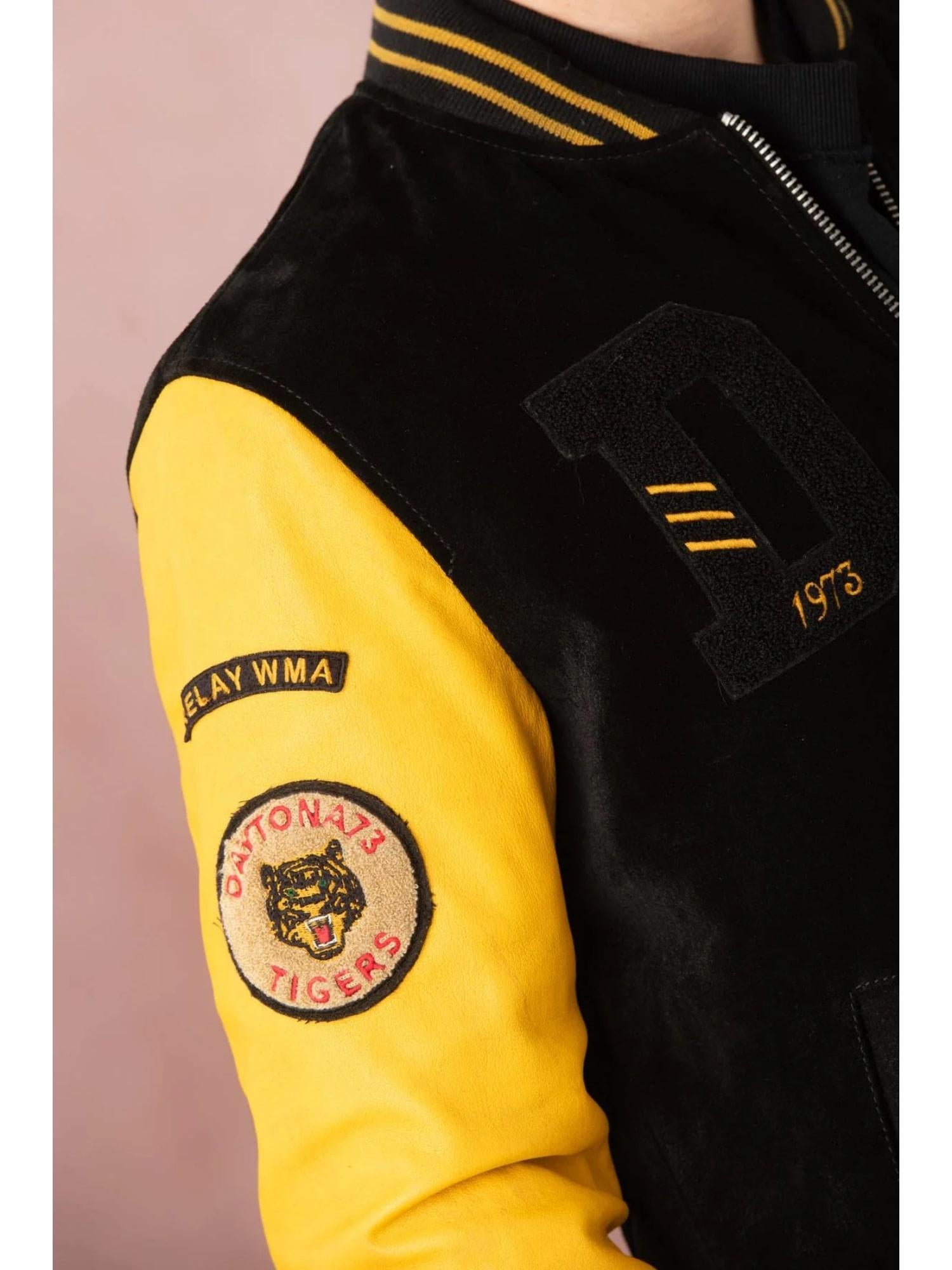 DAYTONA 73 Giacca Academy Buff Black & Yellow uomo 