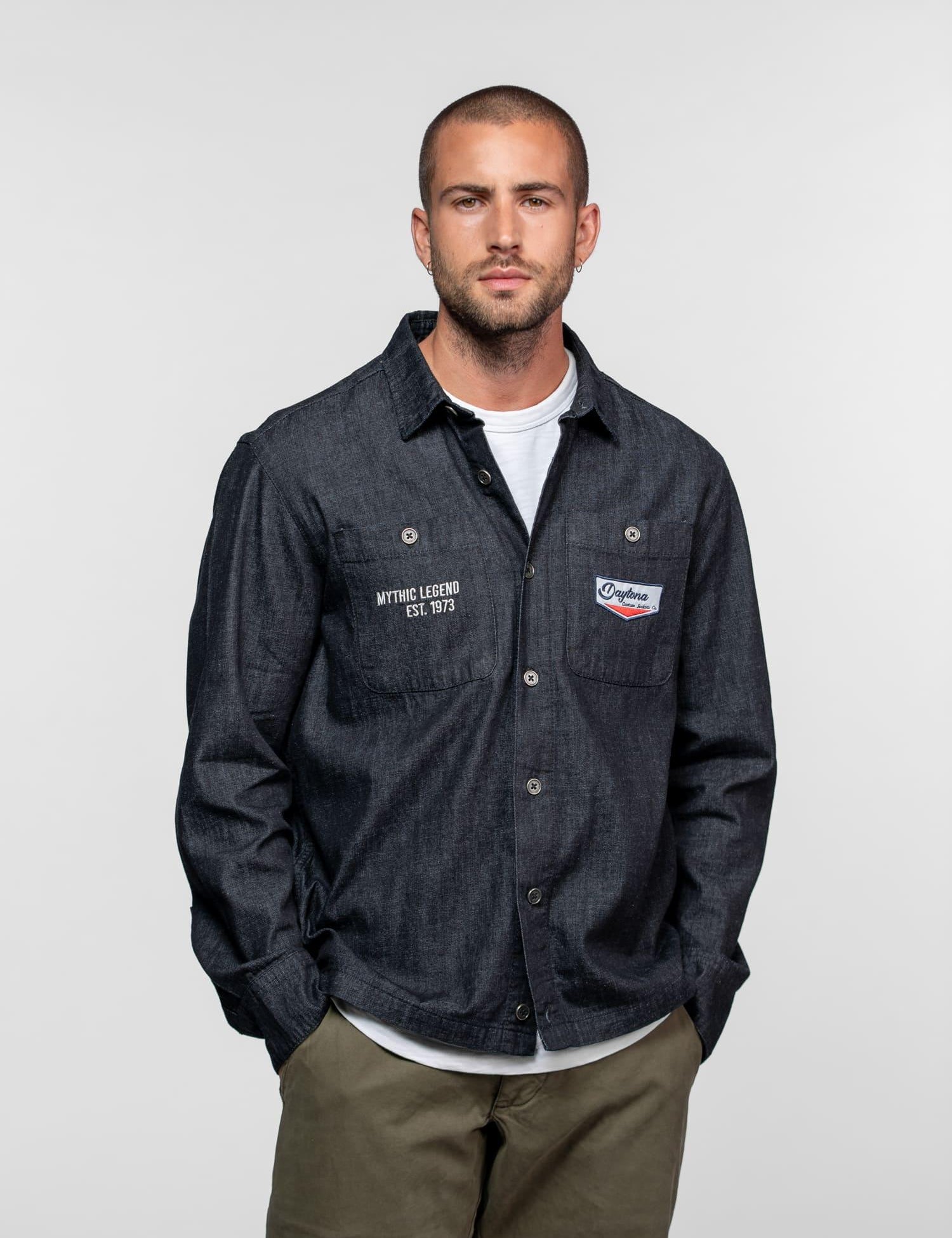 DAYTONA 73 Camicia uomo in denim Abril 