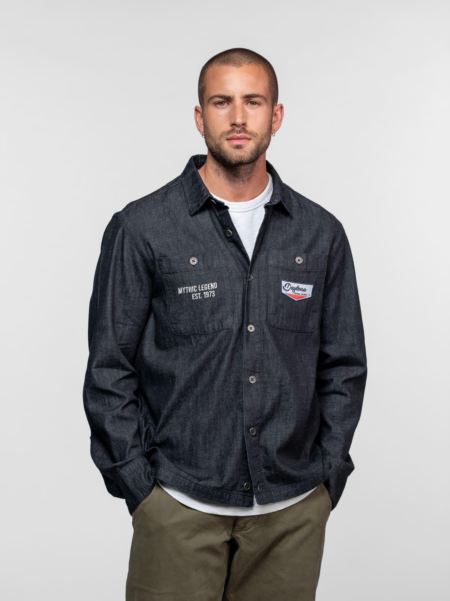DAYTONA 73 Camicia uomo in denim Abril 