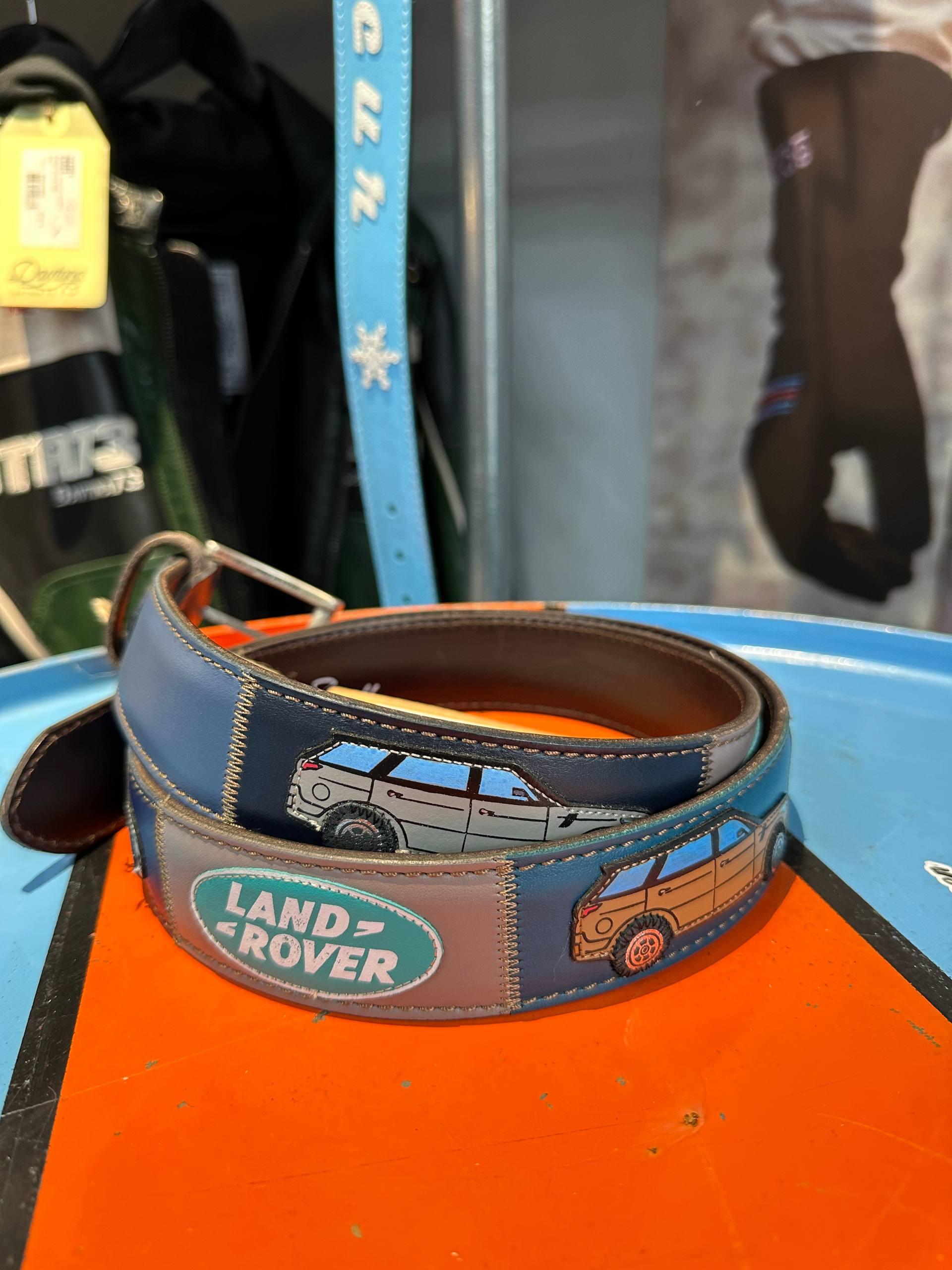DESIGN arTIGIANALE Cintura artigianale in pelle Land Rover 