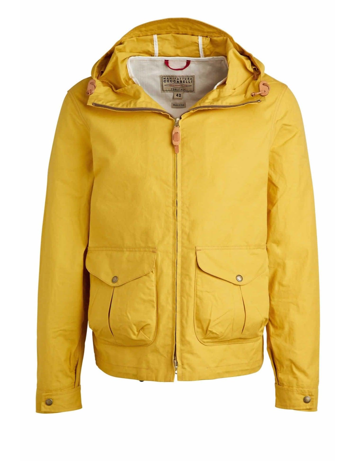 MANIFATTURA CECCARELLI Blazer uomo impermeabile con cappuccio in cotone e poliestere 