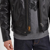 DAYTONA 73 Giacca in pelle nera uomo Wartburg 