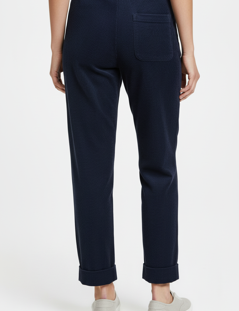 RE-HASH Pantaloni donna velluto blu Nelly-EL 