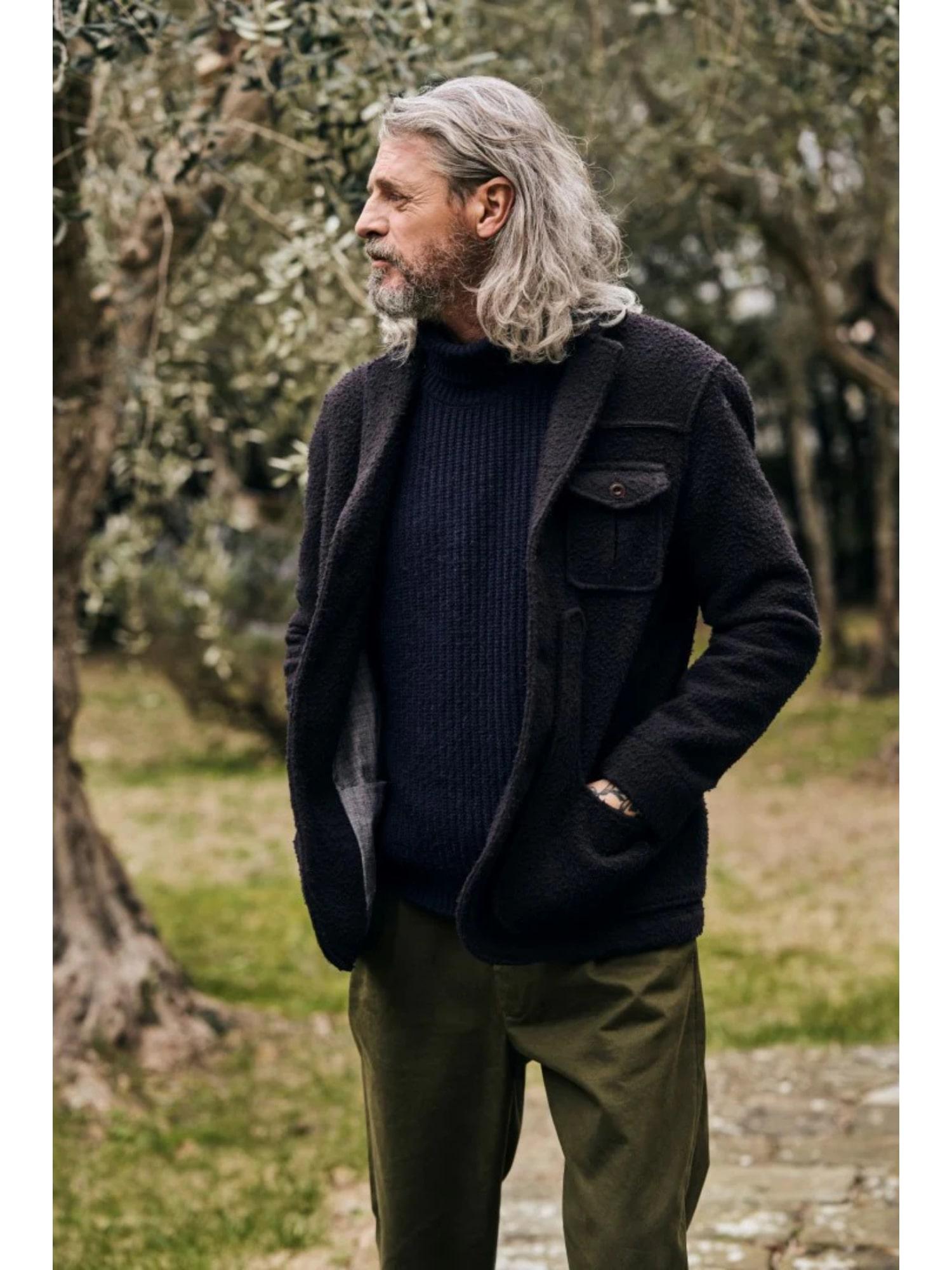 CAPALBIO Giacca iconica in lana di Casentino verde 