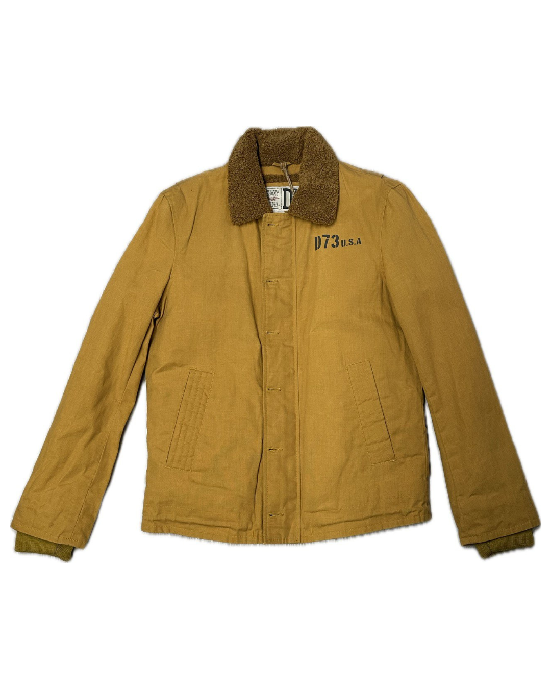 DAYTONA 73 Giacca uomo in canvas di cotone Farman Mustard 