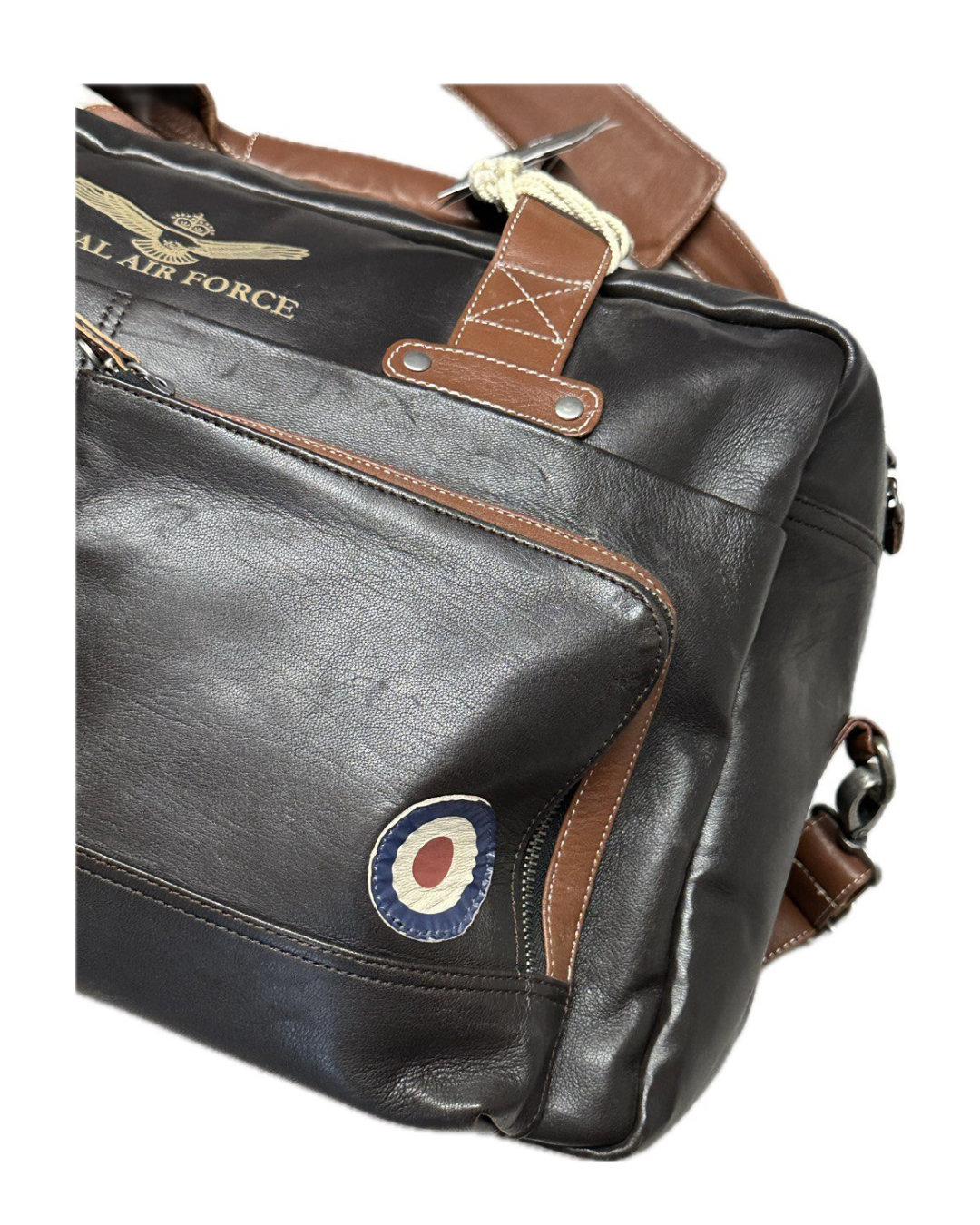 AIR FORCE Borsone in pelle Dahl 48h stile militare vintage 
