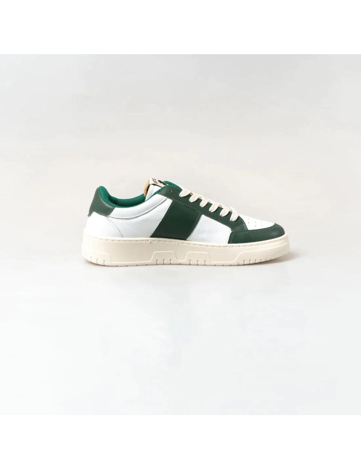 SAINT SNEAKERS Sneakers uomo in pelle Tennis bianche e verdi 