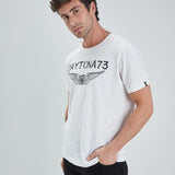 DAYTONA 73 T-shirt uomo American Slub bianca 