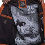 LE MANS Giubbotto uomo Duff4 Orange pelle montone 2XL 