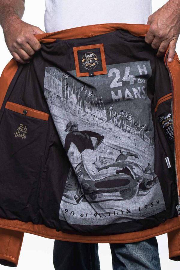 LE MANS Giubbotto uomo Duff4 Orange pelle montone 2XL 