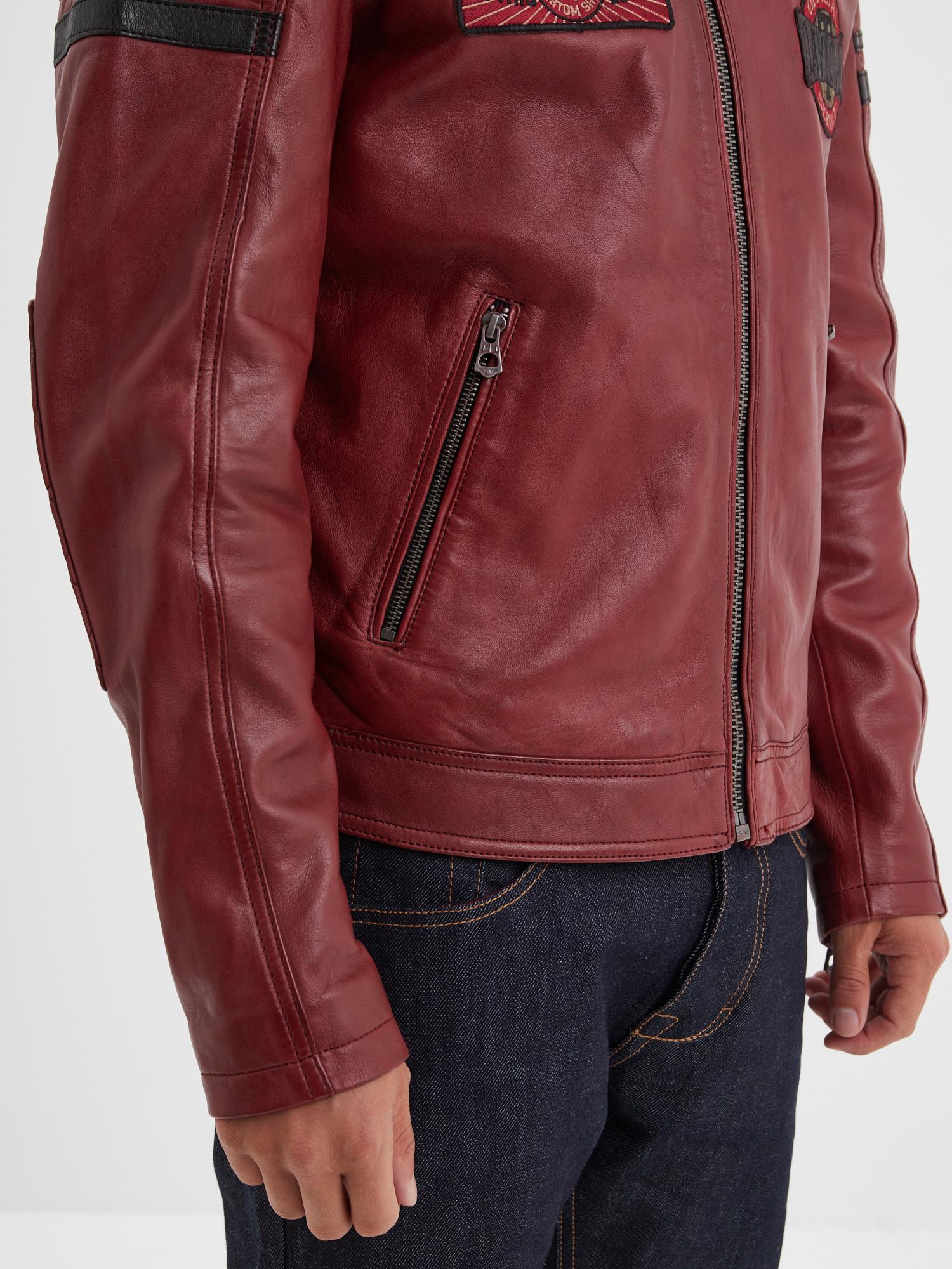 DAYTONA 73 Giacca in pelle rossa uomo Walkor 