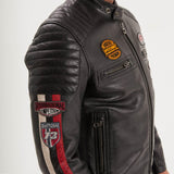 DAYTONA 73 Giacca uomo in pelle nera Gasly Black 